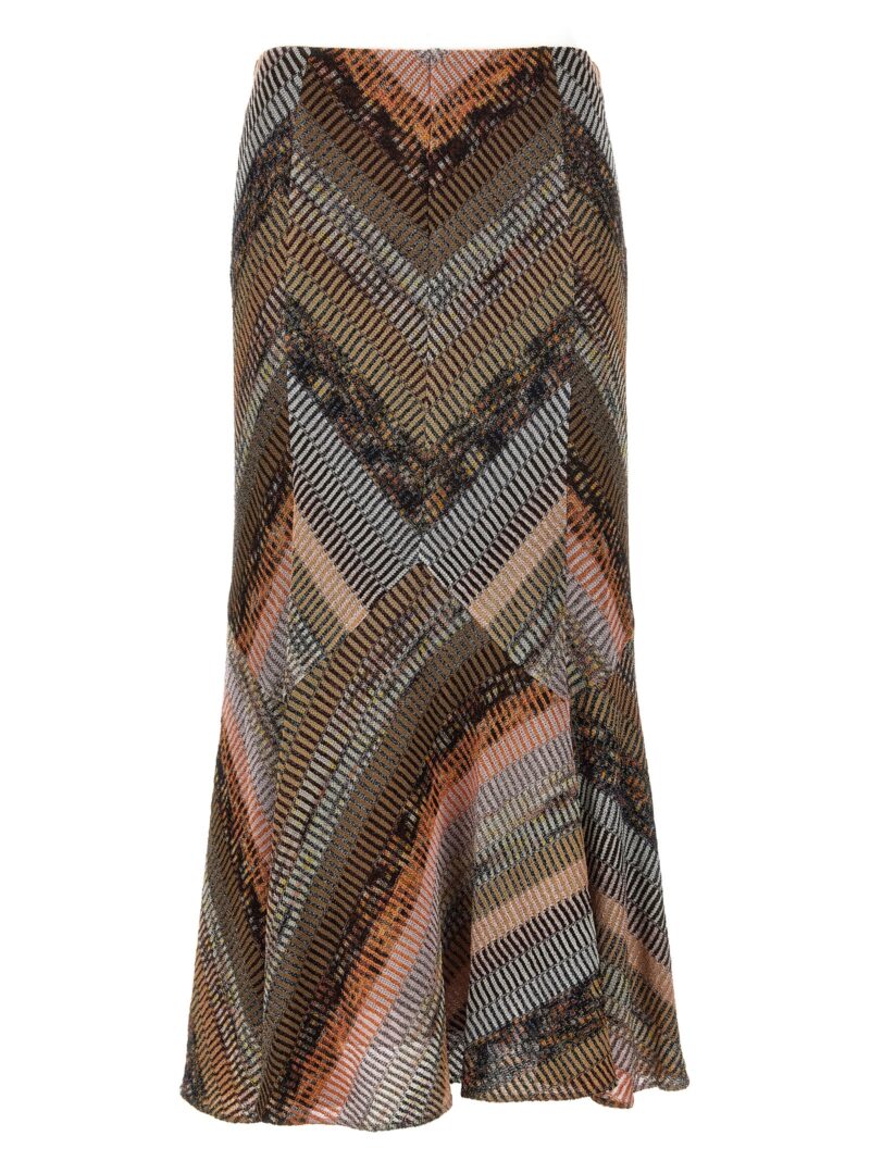 Lamé flared midi skirt MISSONI Multicolor