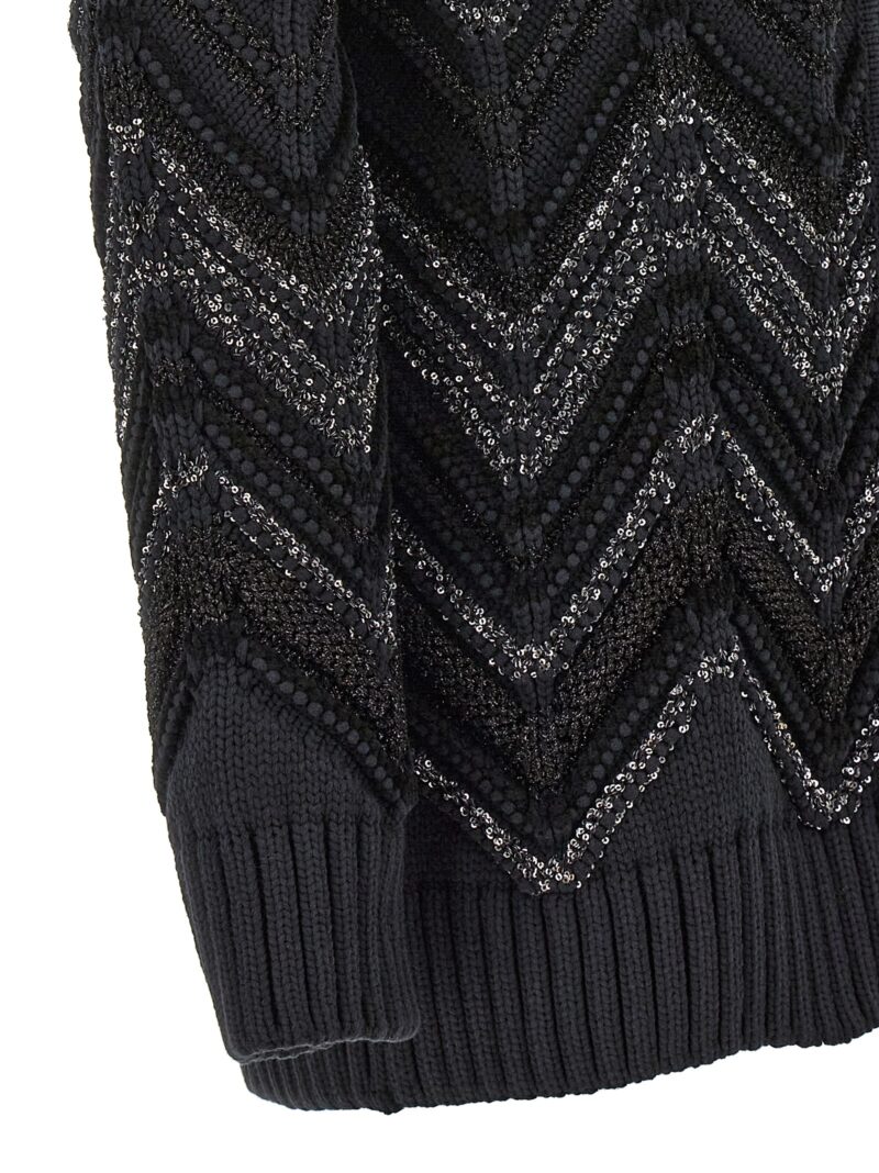 'Zig Zag' cardigan 30% viscose 25% cotton 20% polyamide 15% me 10% polyester MISSONI Black