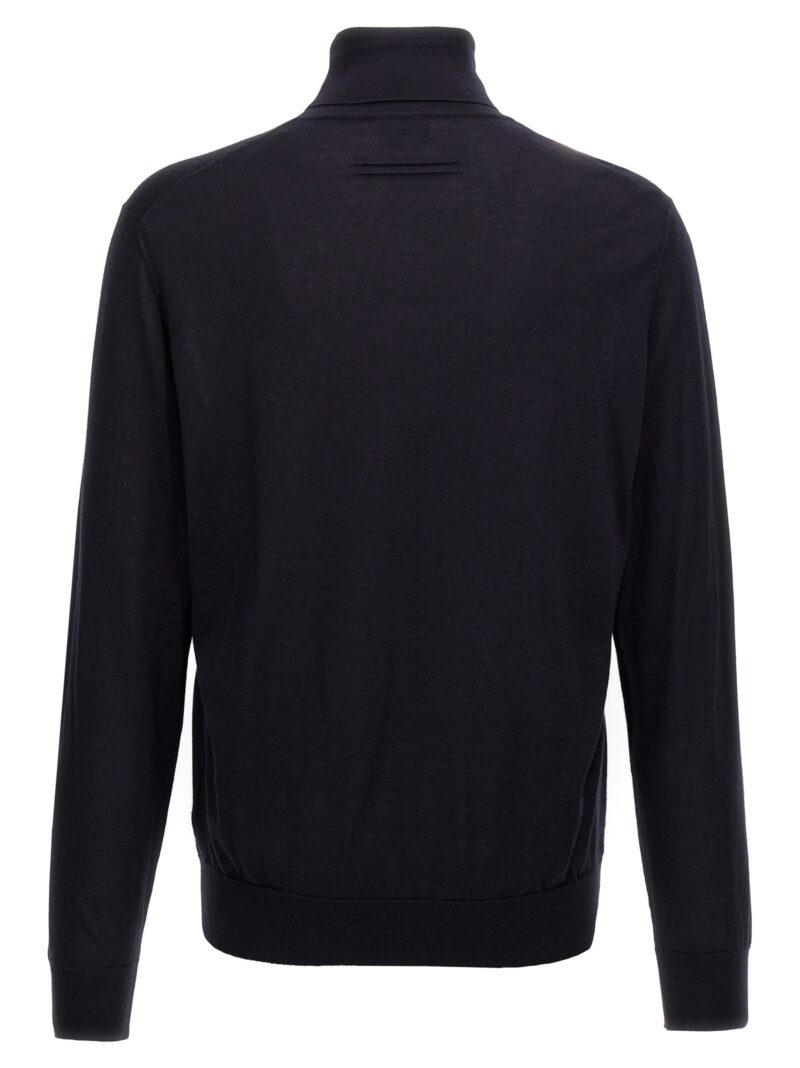 Silk cashmere turtleneck sweater E8J00120B98412 ZEGNA Blue