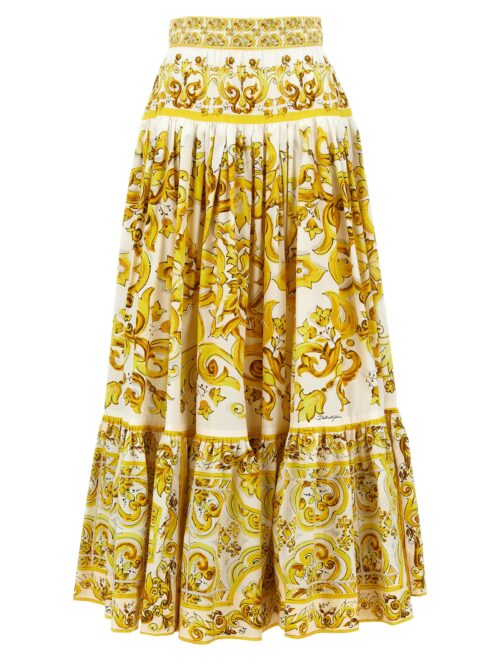 'Maiolica' skirt DOLCE & GABBANA Yellow