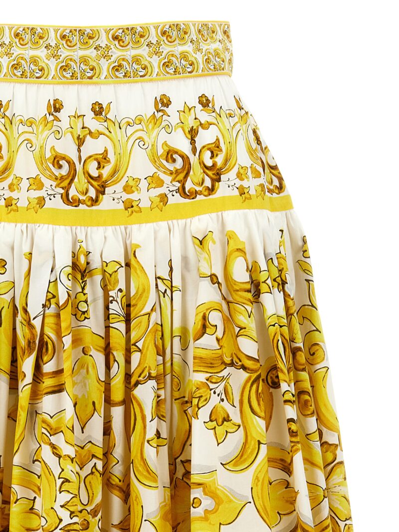 'Maiolica' skirt Woman DOLCE & GABBANA Yellow