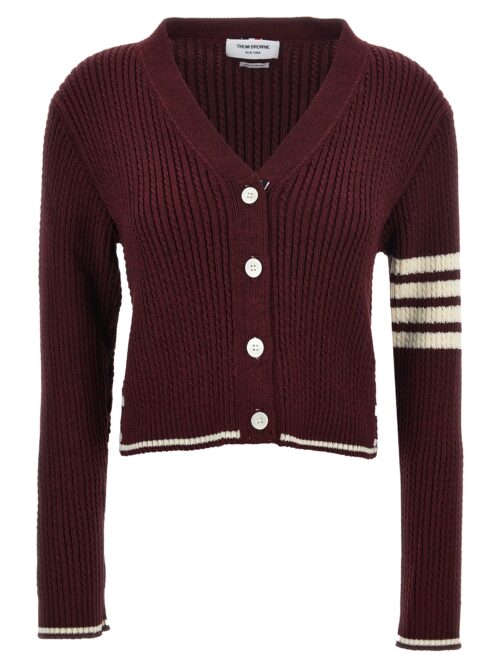 '4 Bar' cardigan THOM BROWNE Bordeaux