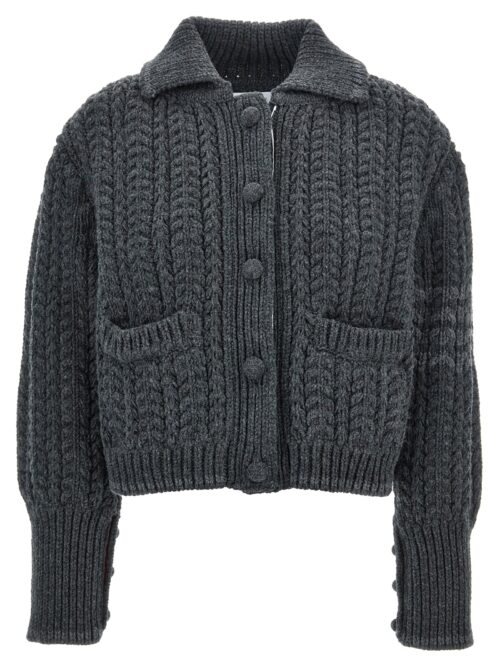 'Chunky Links' cardigan THOM BROWNE Gray