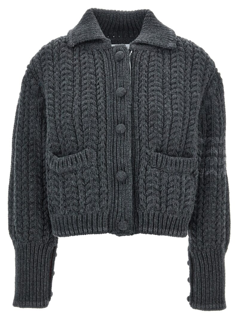 'Chunky Links' cardigan THOM BROWNE Gray