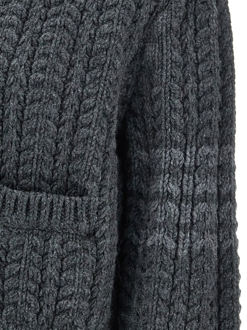 'Chunky Links' cardigan 100% virgin wool THOM BROWNE Gray