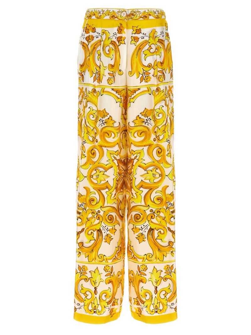 'Maiolica' pants DOLCE & GABBANA Yellow