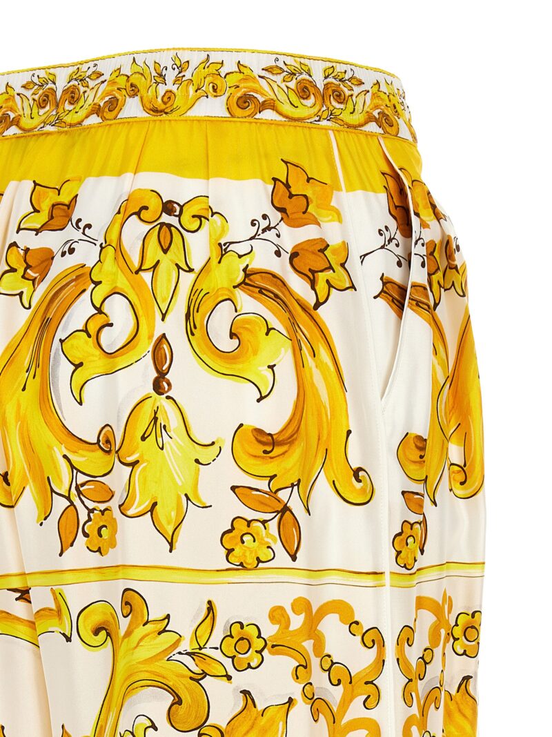 'Maiolica' pants Fall Winter 2024/2025 DOLCE & GABBANA Yellow