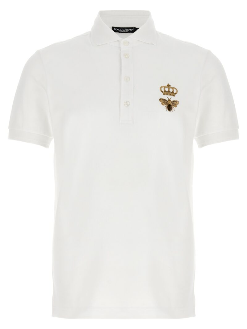 Logo embroidery polo shirt DOLCE & GABBANA White