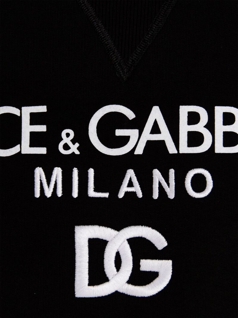 'DG Essential' sweatshirt 100% cotton DOLCE & GABBANA White/Black