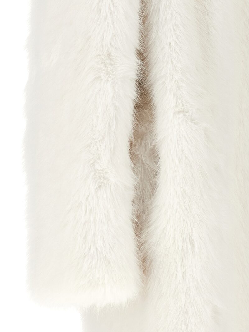 'Hearing' faux fur coat 100% polyester B&B COUTURE White