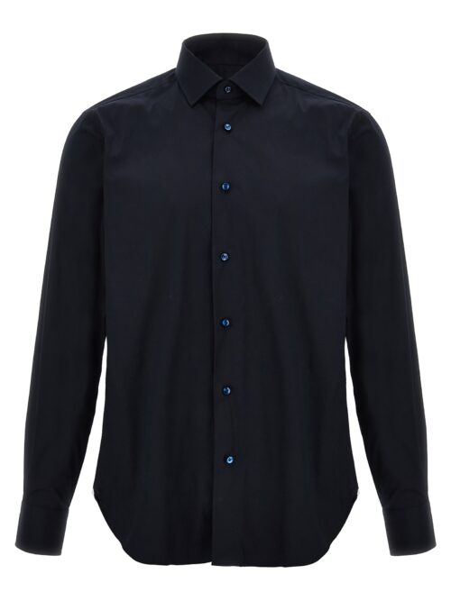 Poplin shirt BARBA Blue