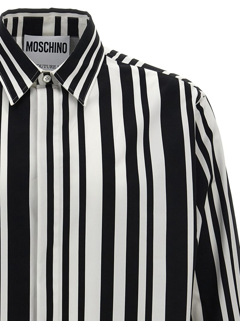 Contrast print shirt Man MOSCHINO White/Black