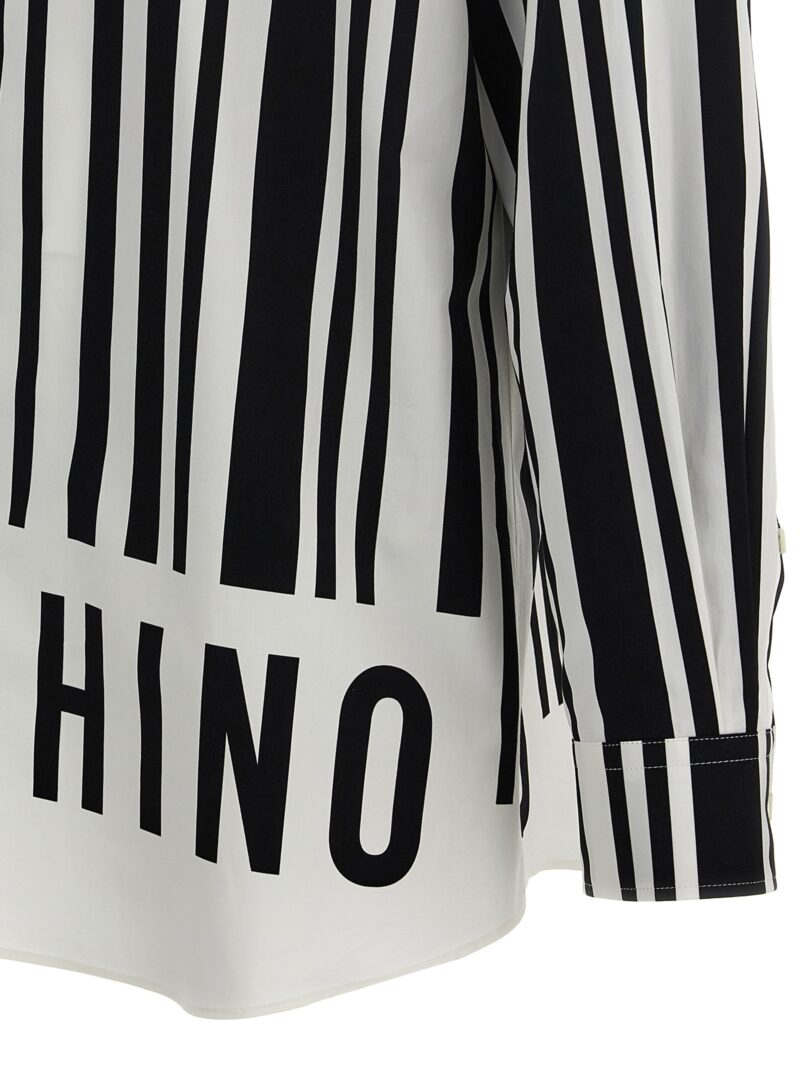 Contrast print shirt 100% cotton MOSCHINO White/Black