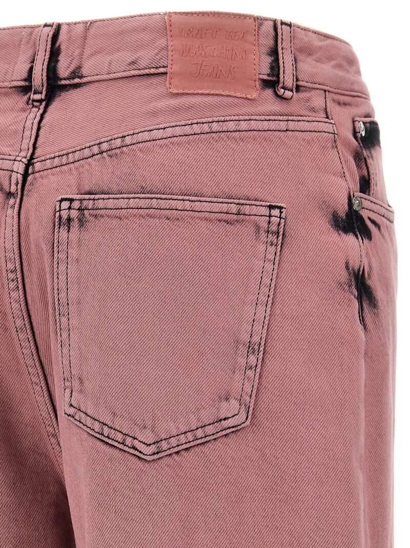 Tie-dye effect jeans 100% cotton MO5CH1NO JEANS Pink