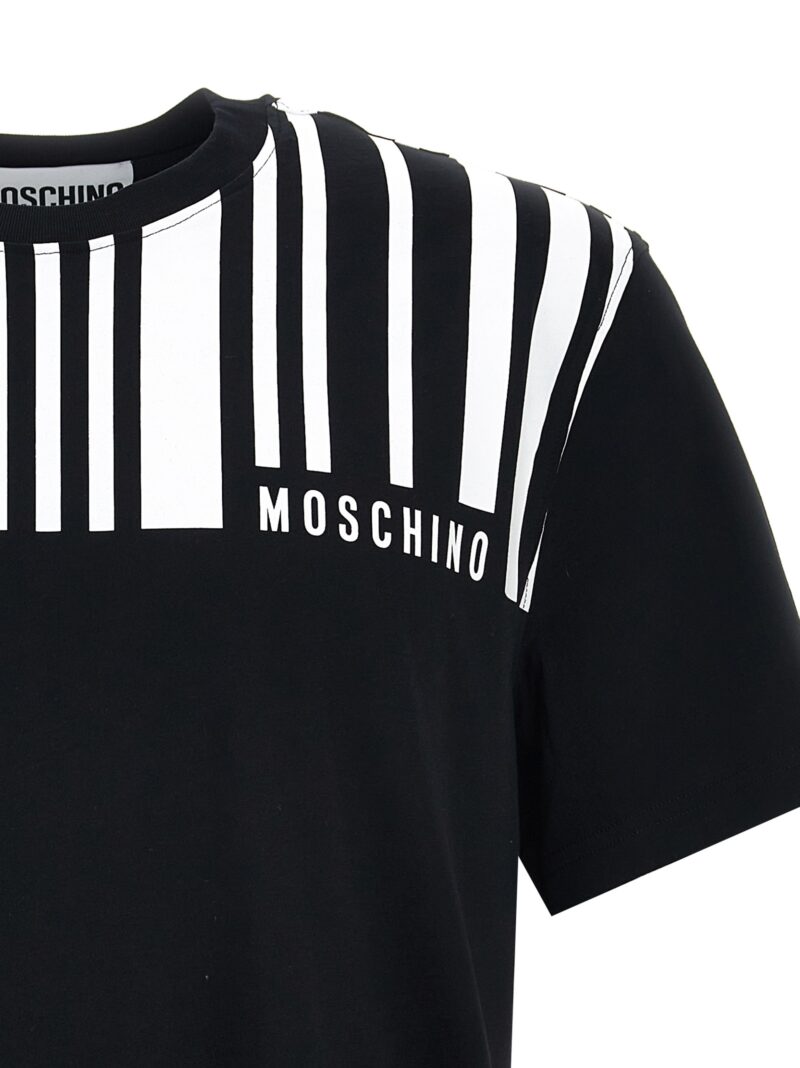 Contrast print T-shirt Man MOSCHINO White/Black