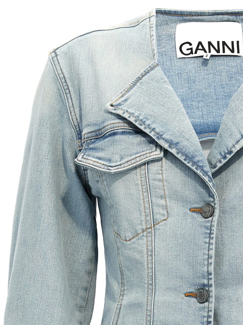 Denim blazer Woman GANNI Light Blue