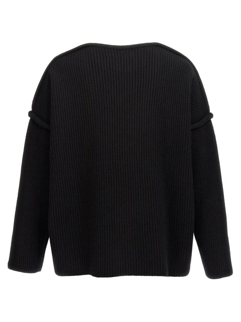 Geometric neckline sweater J21GP0153J14747001 JIL SANDER Black