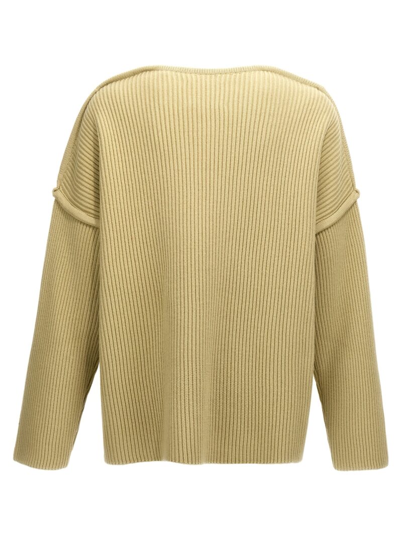 Geometric neckline sweater J21GP0153J14747331 JIL SANDER Green