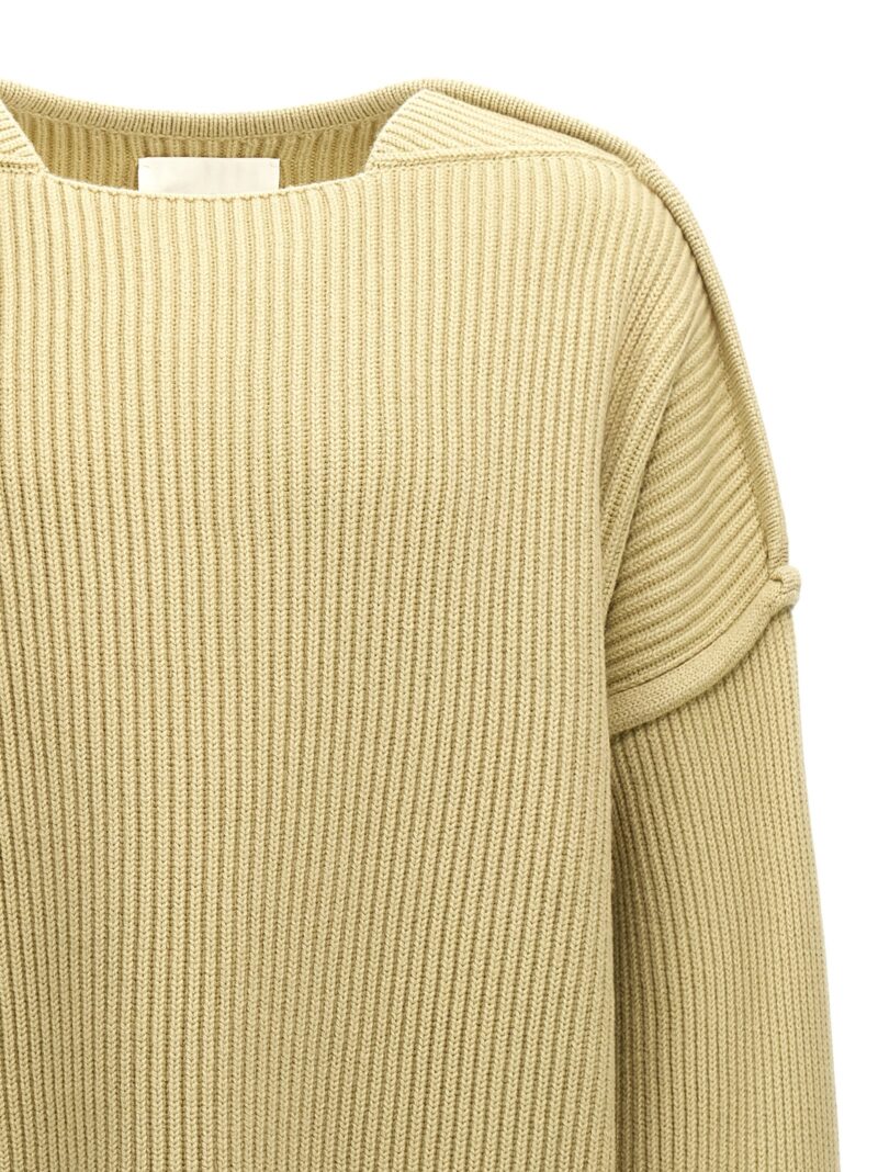 Geometric neckline sweater Man JIL SANDER Green