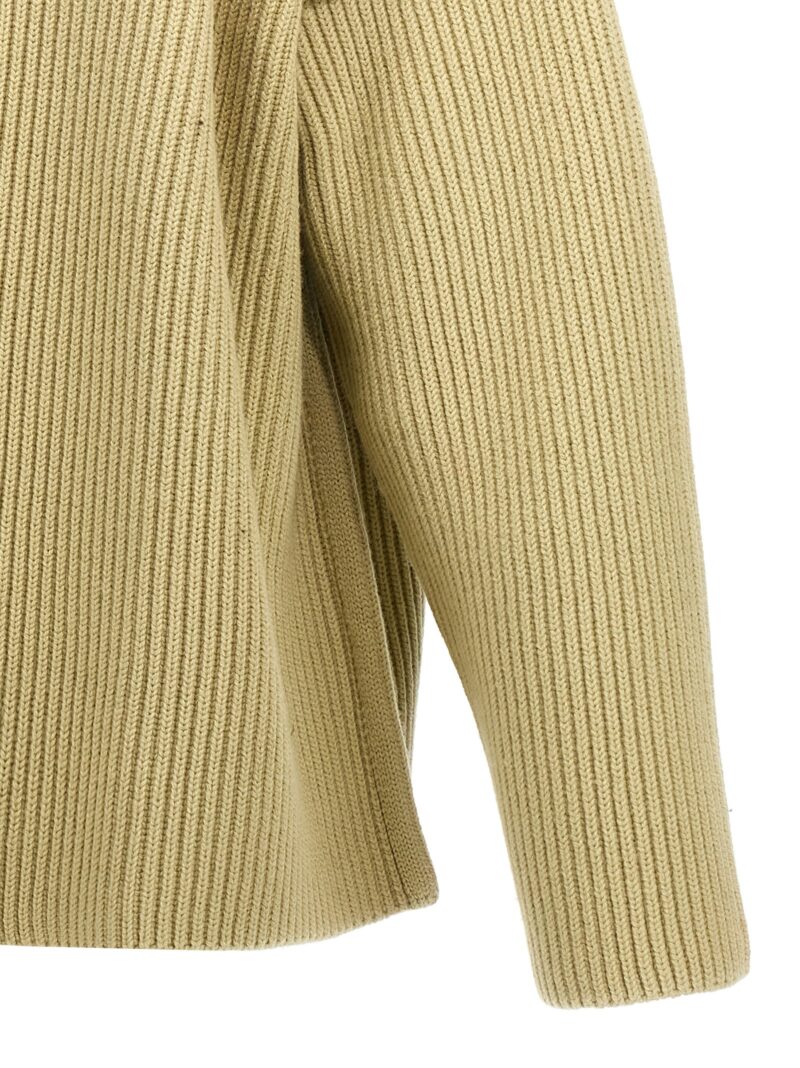 Geometric neckline sweater 100% wool JIL SANDER Green