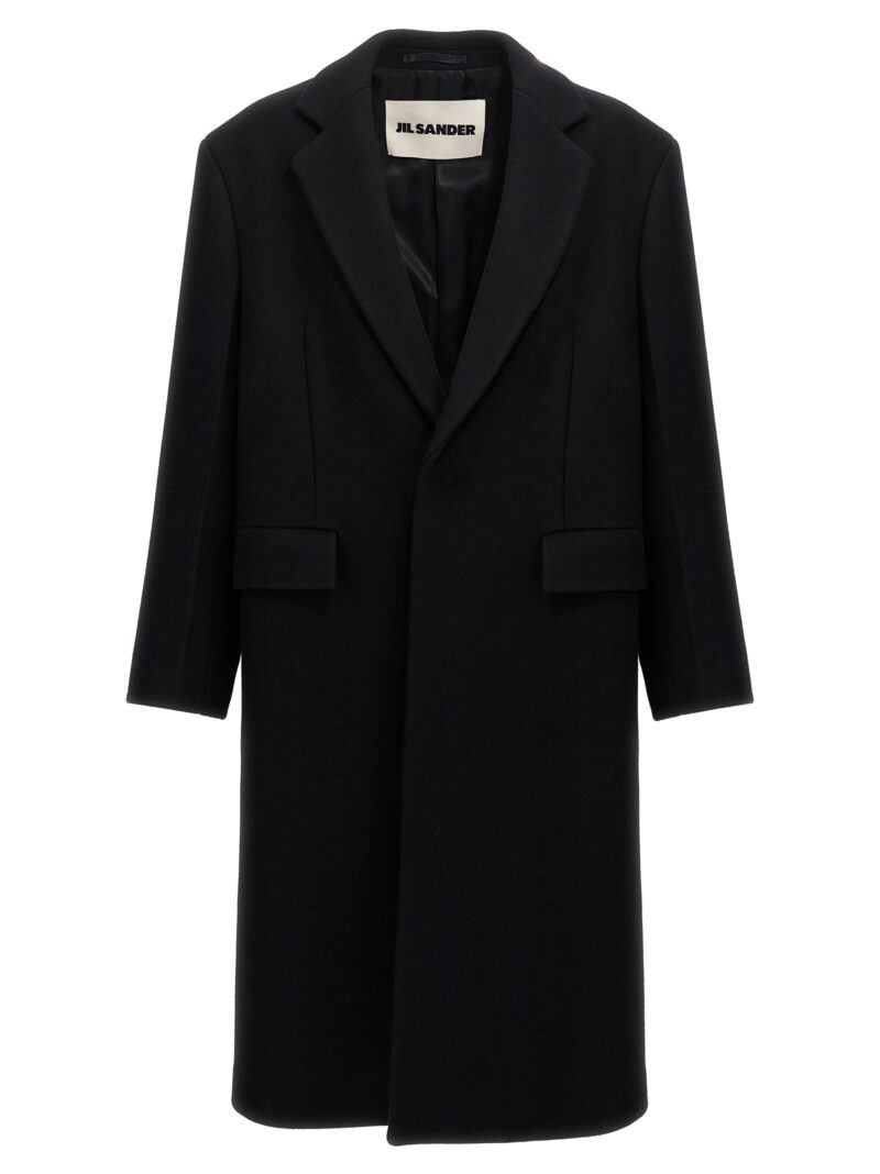 Single-breasted coat JIL SANDER Black