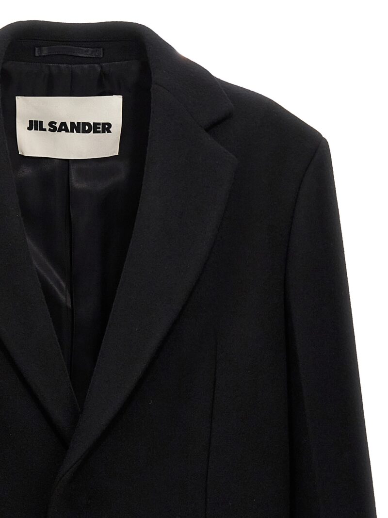 Single-breasted coat Man JIL SANDER Black