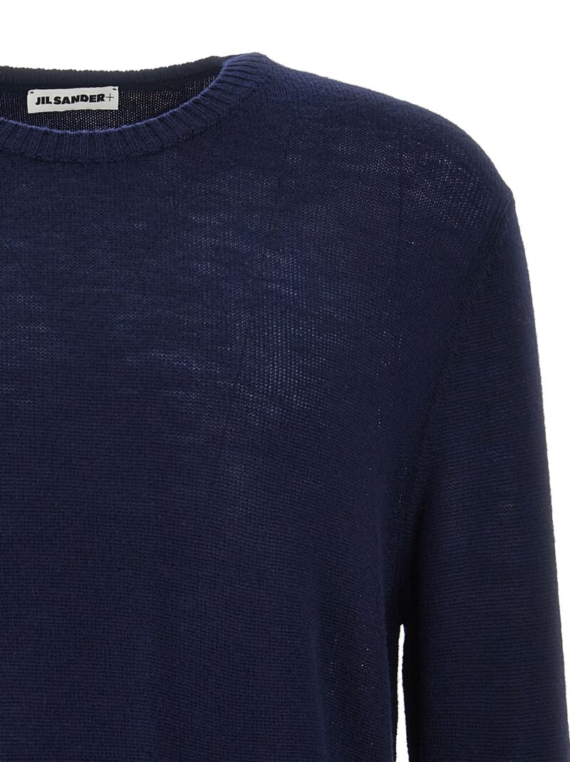 Logo embroidery sweater Man JIL SANDER Blue