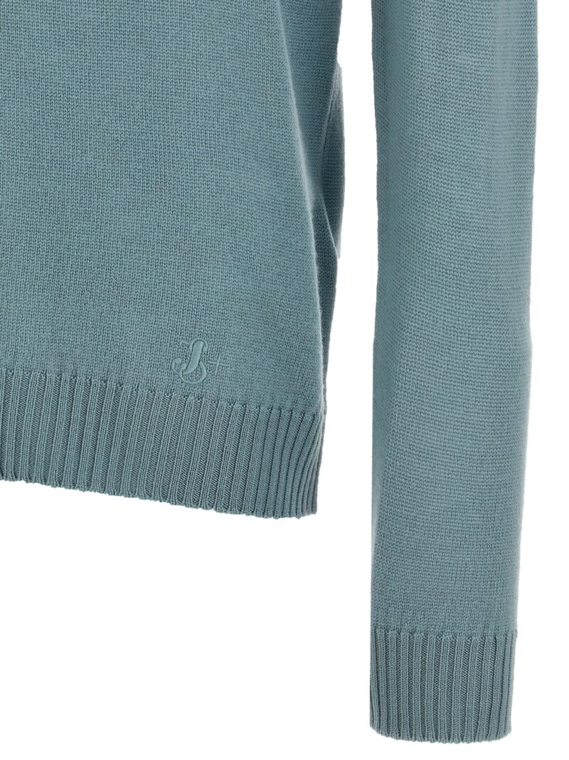 Logo embroidery sweater 100% wool JIL SANDER Light Blue