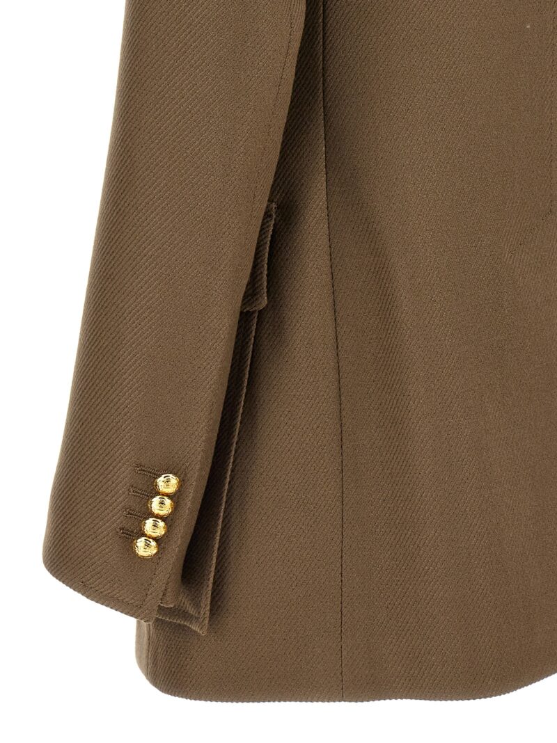 One-breasted jacket 98% virgin wool 1% polyamide 1% elastane TAGLIATORE Brown