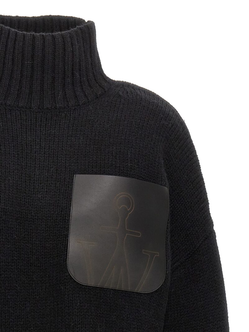 'Leather Patch Pocket' sweater Woman J.W.ANDERSON Black