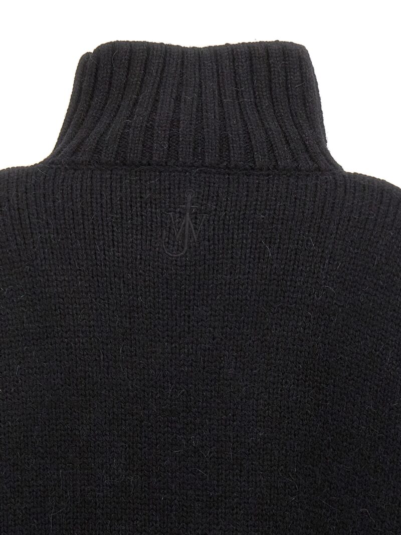 'Leather Patch Pocket' sweater 45% wool 37% alpaca wool 18% acrylic J.W.ANDERSON Black