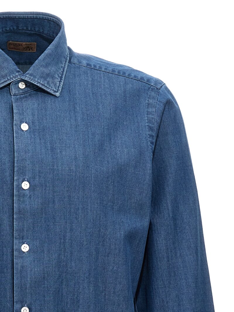 Denim shirt Man BARBA Blue