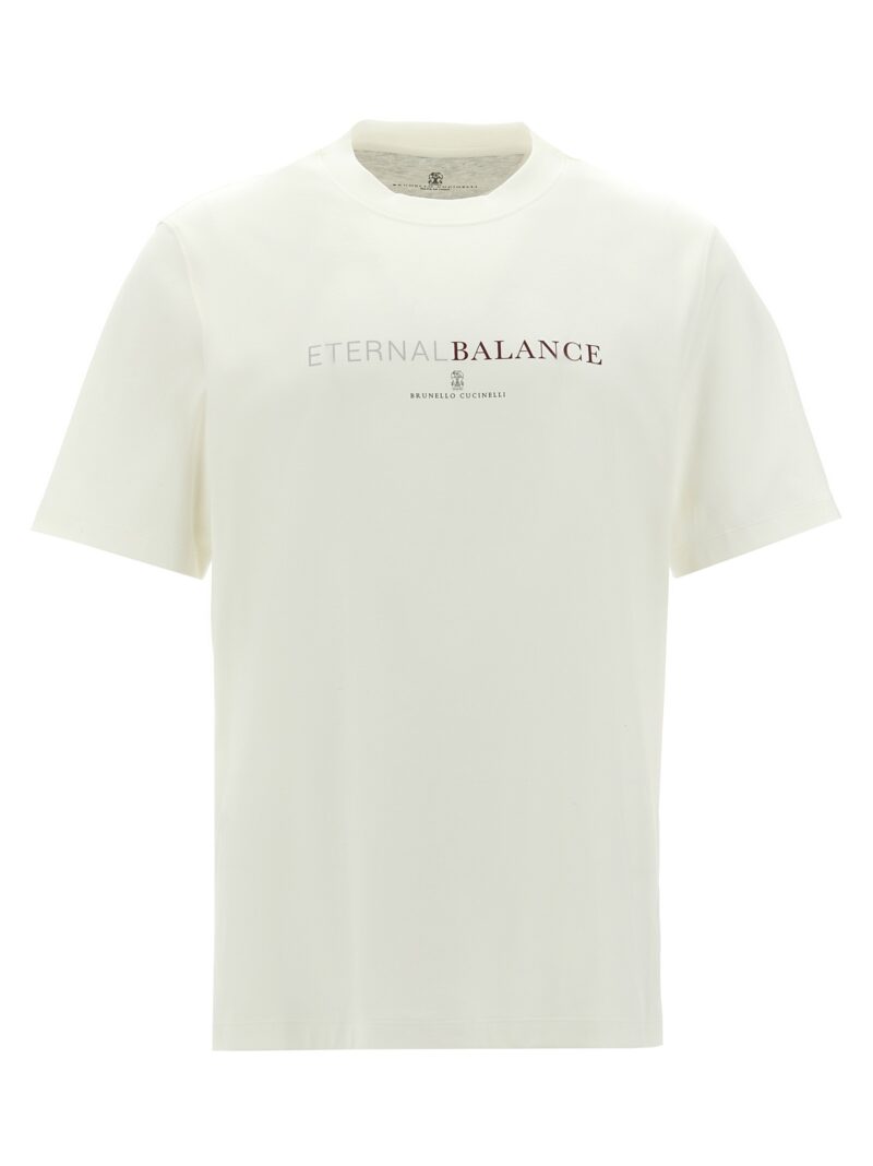 Logo print T-shirt BRUNELLO CUCINELLI White