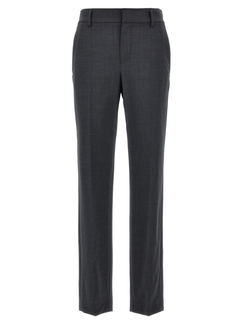 Wool cigarette pants BRUNELLO CUCINELLI Gray