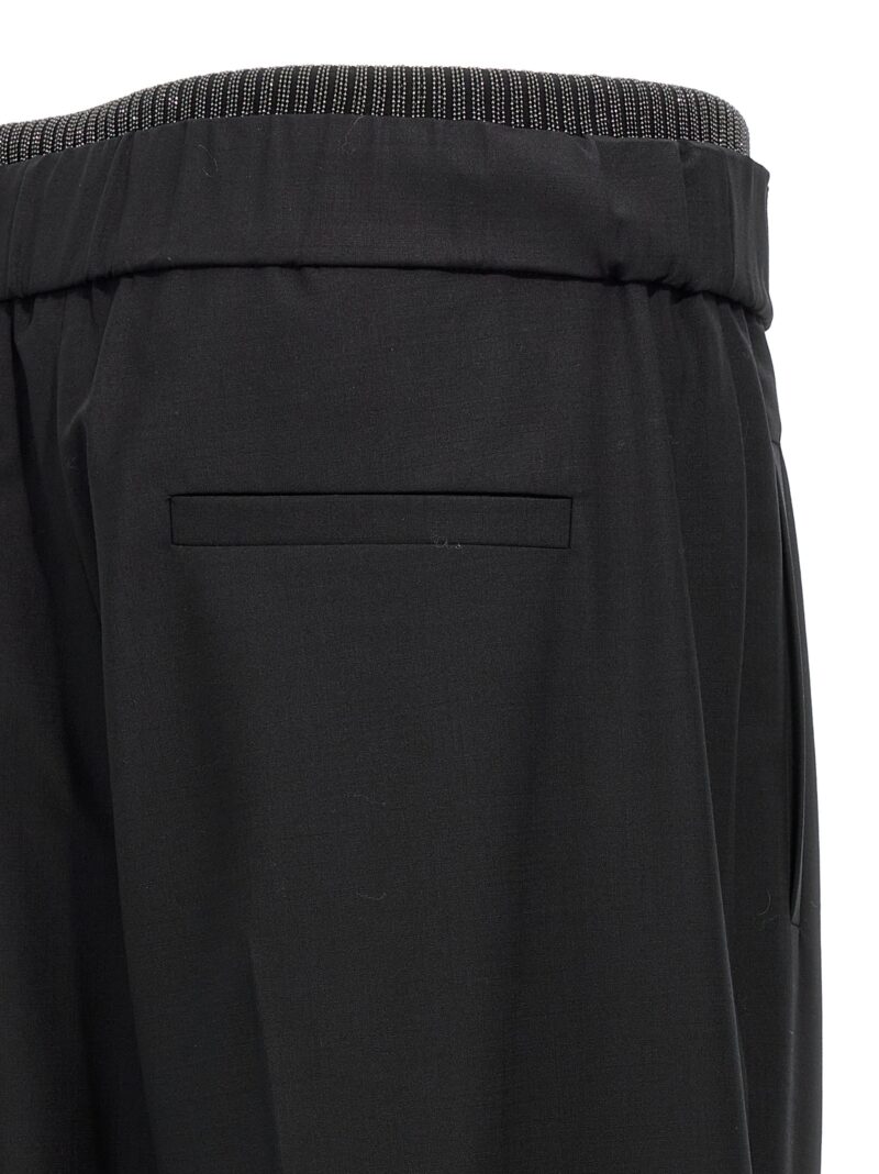 'Monile' pants 75% wl 23% pa 2% ea BRUNELLO CUCINELLI Black