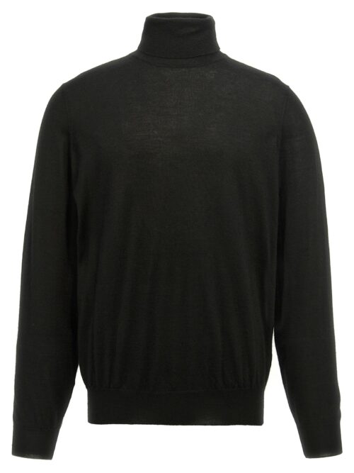 Silk cashmere turtleneck sweater BRUNELLO CUCINELLI Black