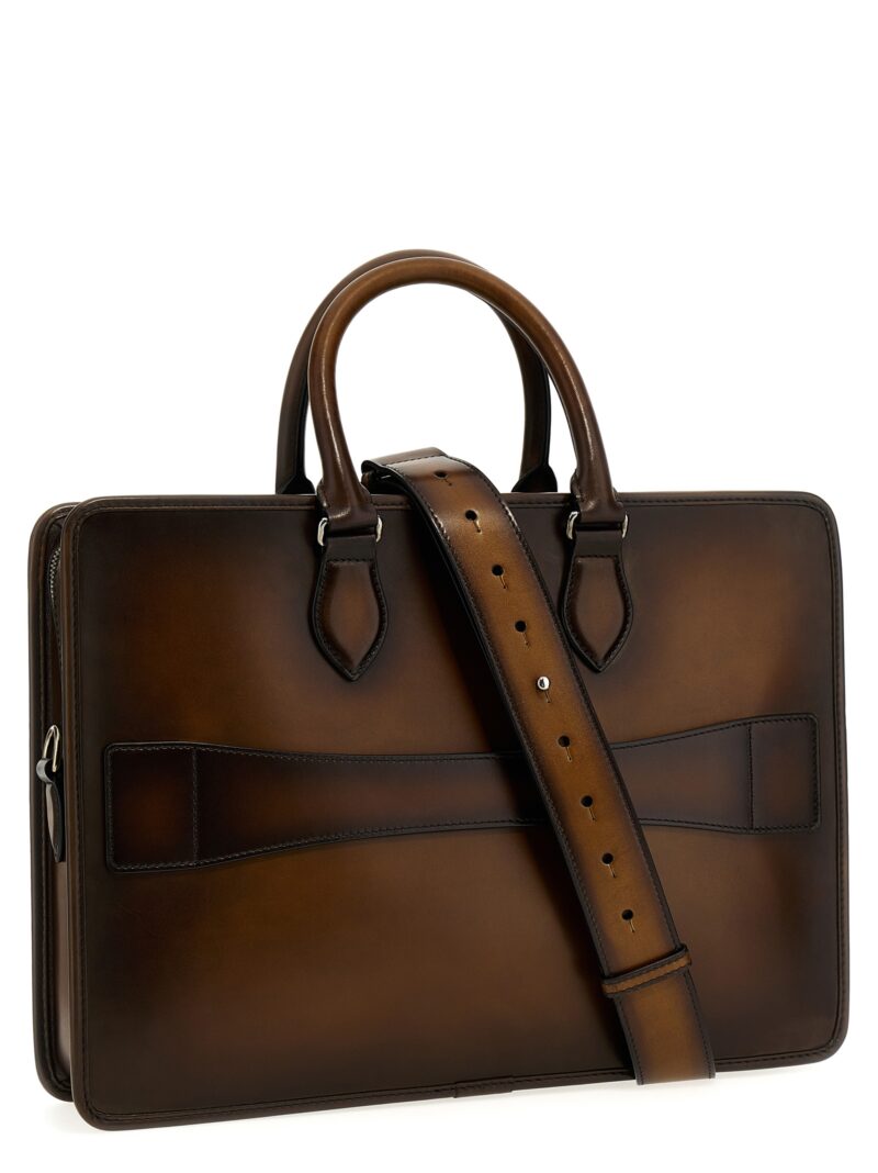 'Un Jour' briefcase bag M235684ML6 BERLUTI Brown