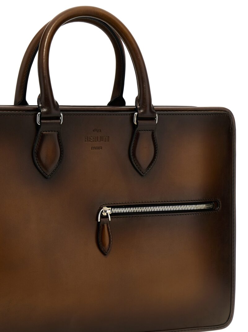 'Un Jour' briefcase bag Man BERLUTI Brown