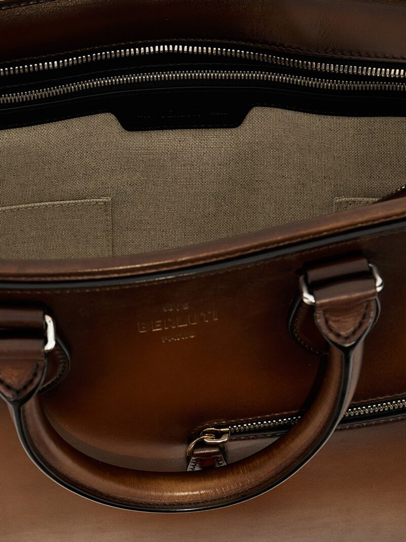 'Un Jour' briefcase bag 100% leather BERLUTI Brown