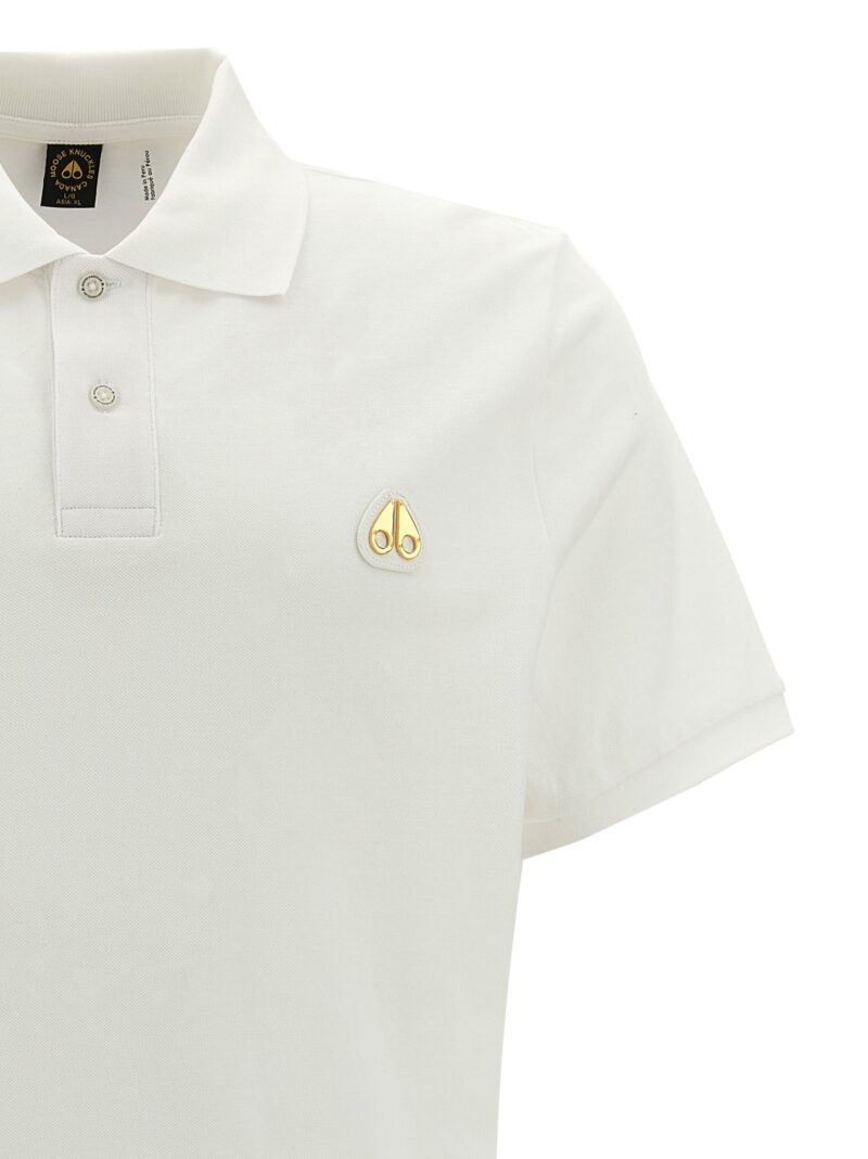 'Everett Gold' polo shirt Man MOOSE KNUCKLES White