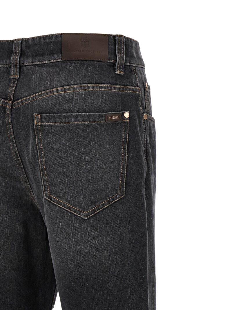 'Monile' denim jeans 100% cotton BRUNELLO CUCINELLI Black