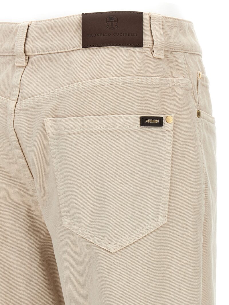 Dyed jeans 100% cotton BRUNELLO CUCINELLI Beige