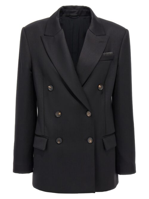 Double-breasted blazer BRUNELLO CUCINELLI Black