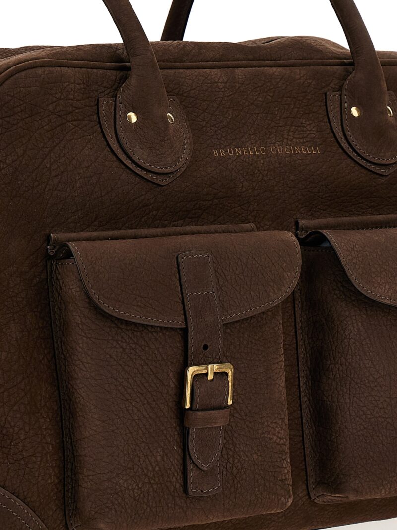 'Weekender' duffel bag Man BRUNELLO CUCINELLI Brown