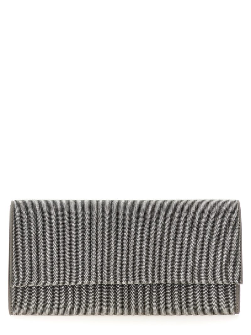 'Precious' clutch BRUNELLO CUCINELLI Silver