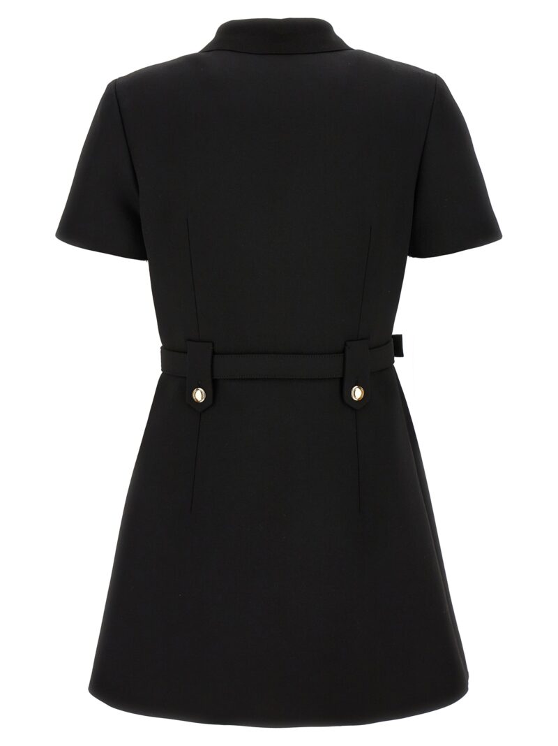 Logo belt wool dress MF5486SOOO1R1F0002 MIU MIU Black