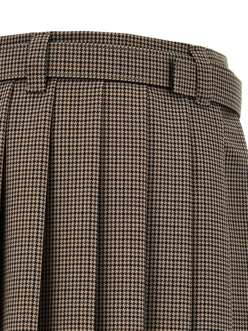 Prince of Wales skirt 100% wool MIU MIU Brown