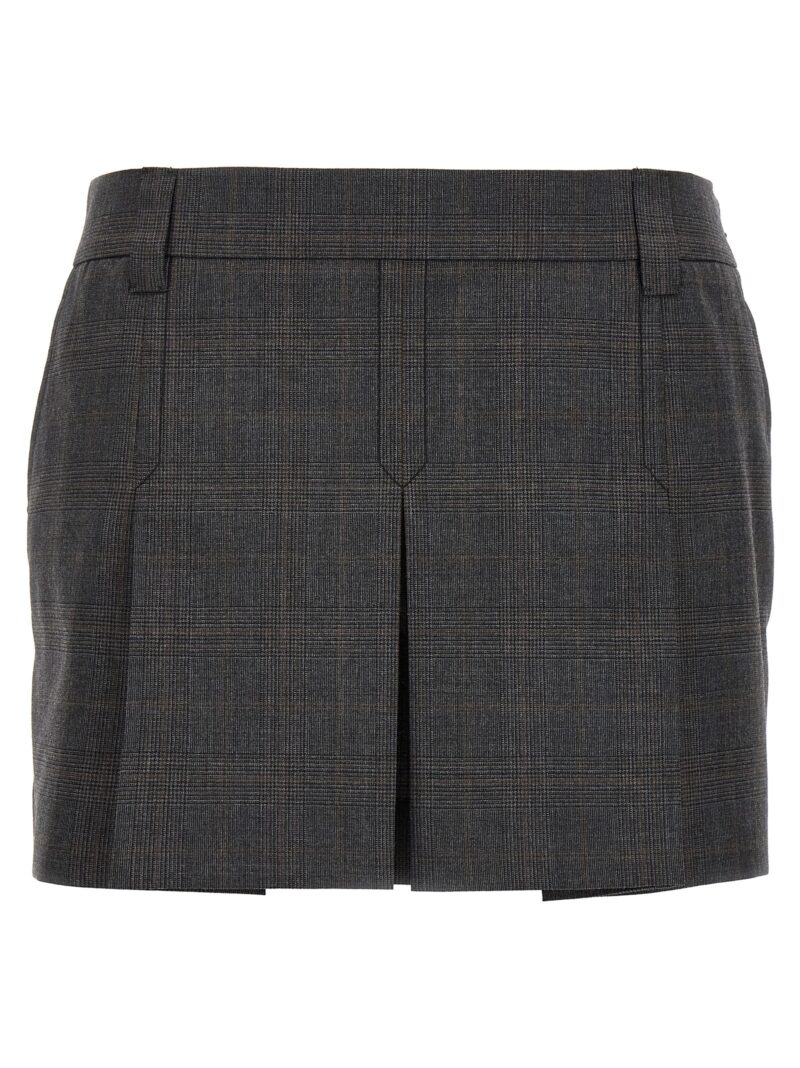 Prince of Wales skirt MIU MIU Gray