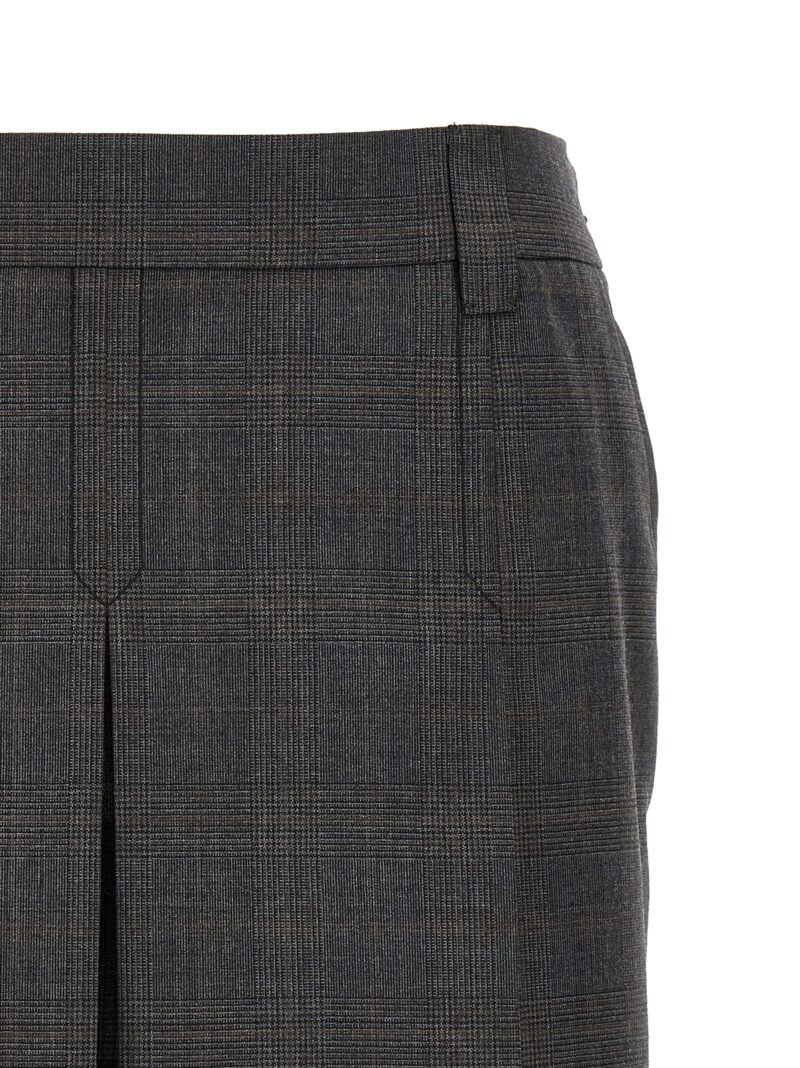 Prince of Wales skirt Woman MIU MIU Gray