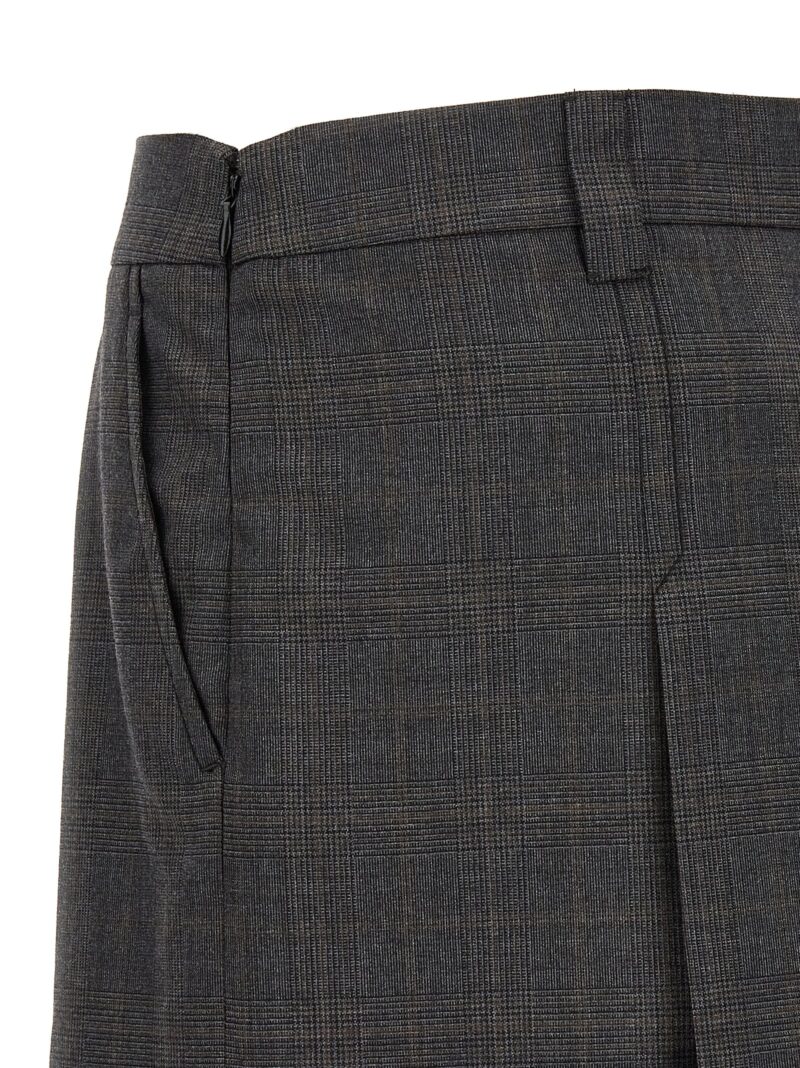 Prince of Wales skirt 100% virgin wool MIU MIU Gray